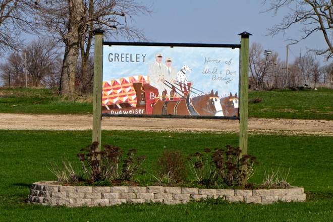 Welcome Sign (Greeley, Iowa)