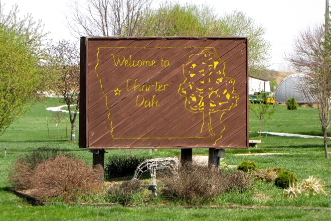 Welcome Sign (Charter Oak, Iowa)