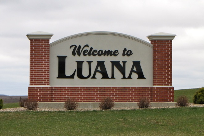 Welcome Sign (Luana, Iowa)